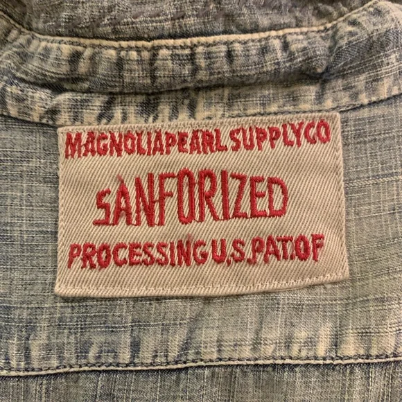 MAGNOLIA PEARL-RARE-AMERICAN INDIAN ON DENIM WORKSHIRT - Picture 10 of 10